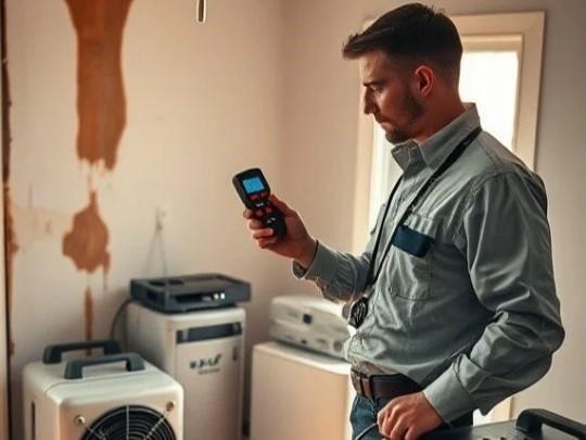 Water mitigation equipment drying an Ottawa property