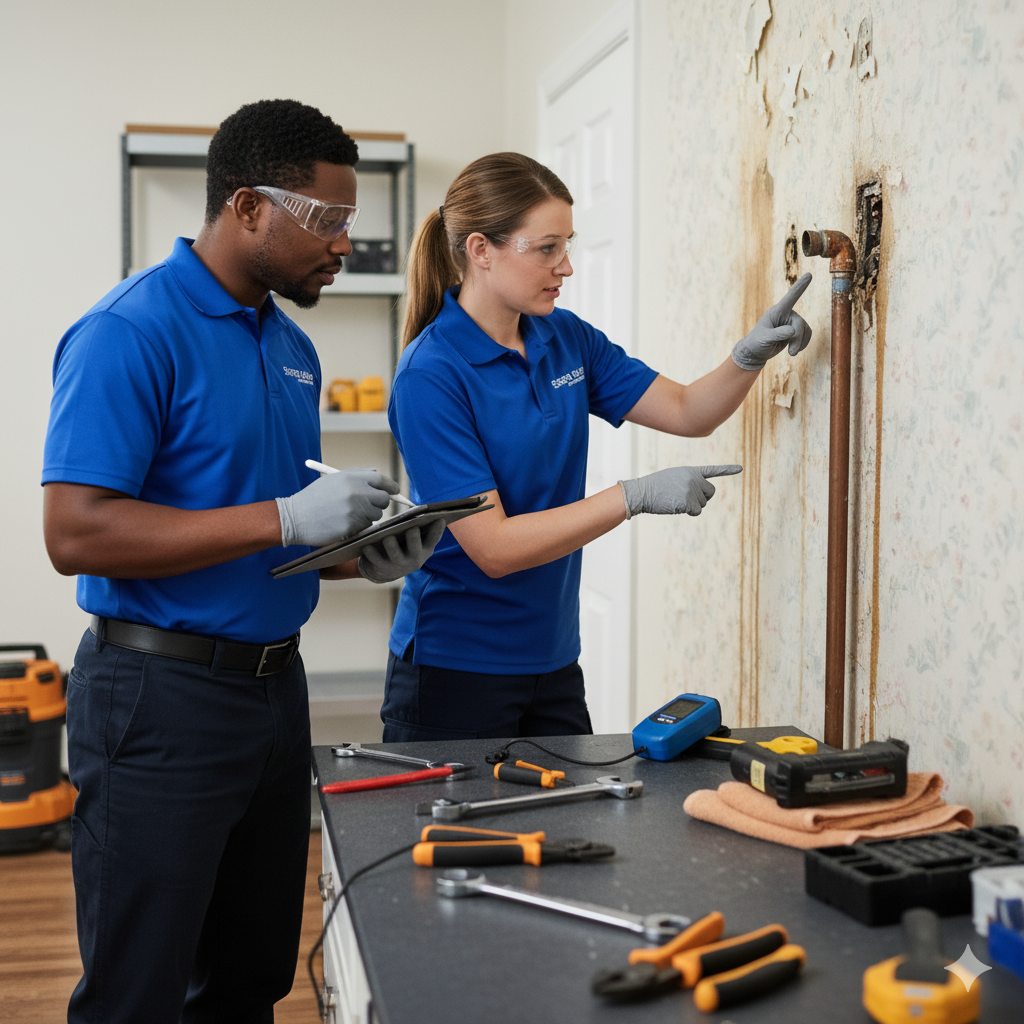 technician performing emergency water extraction in Ottawa